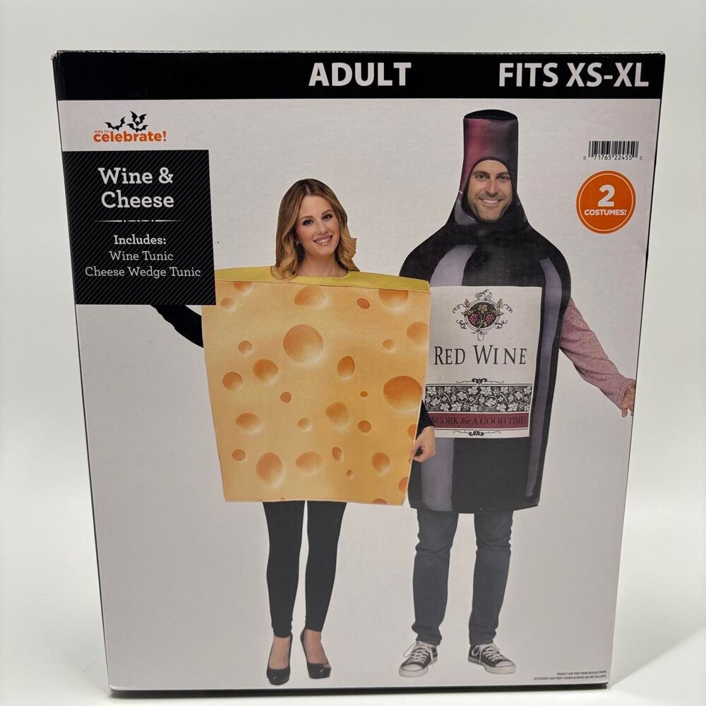 NIB Wine & Cheese Couples Halloween Costume